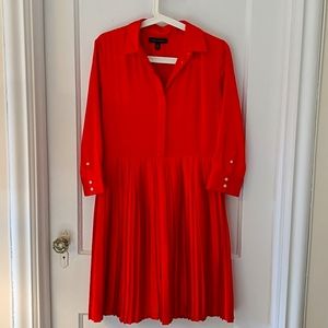 Banana republic red long sleeved dress